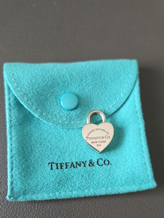 Tiffany & Co. Jewelry - Tiffany & Co. Sterling Silver Heart Padlock Charm with Signature Blue Pouch